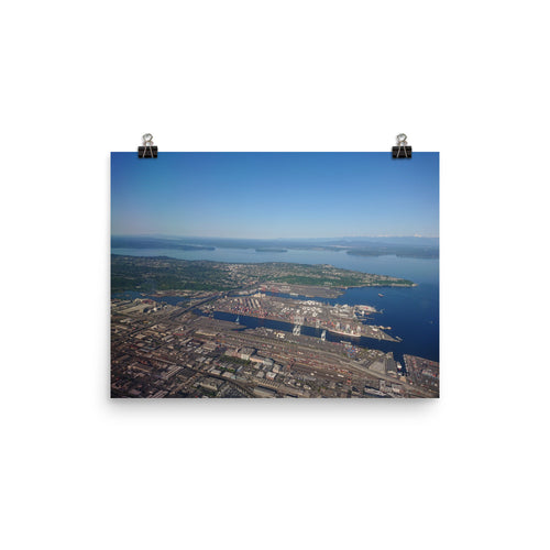 Seattle Aerial 12×16 Print #1